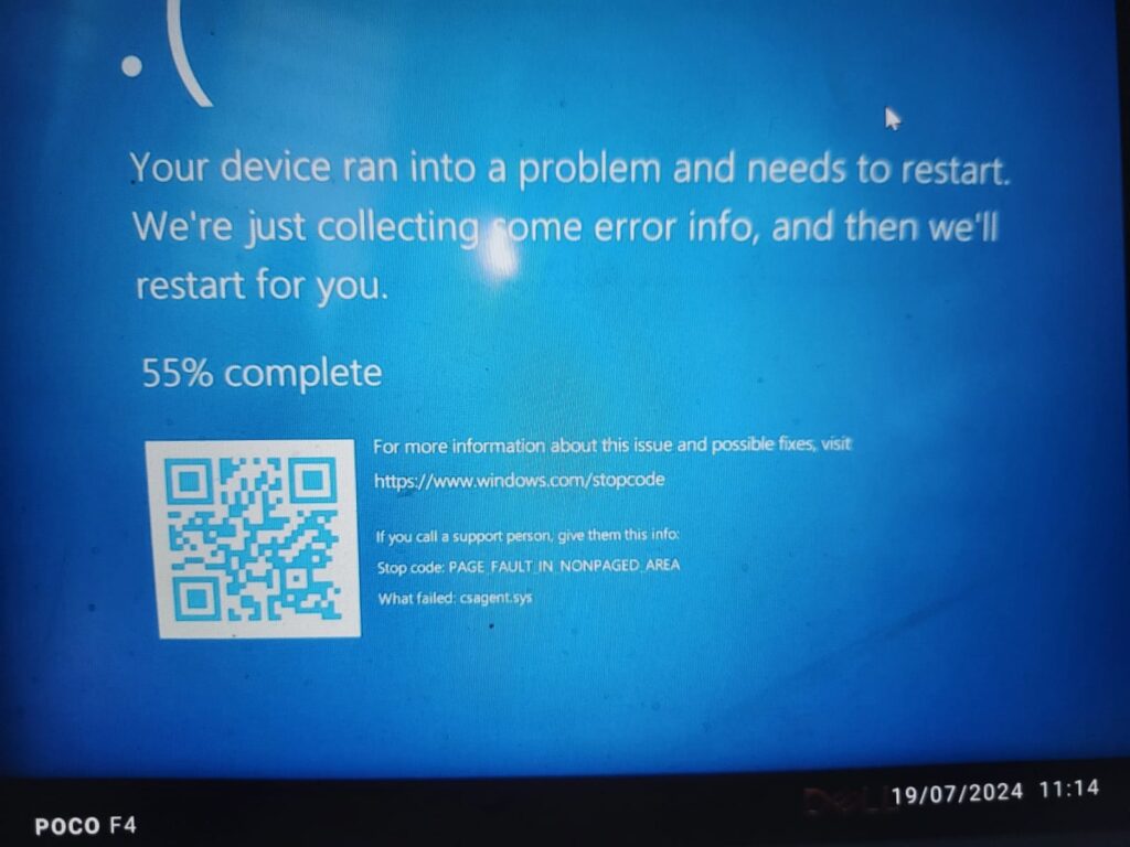 Your device ran into a problem and needs to restart. bsod